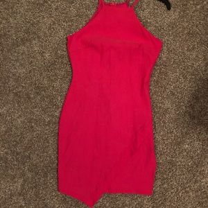 Hot pink show stopping mini dress